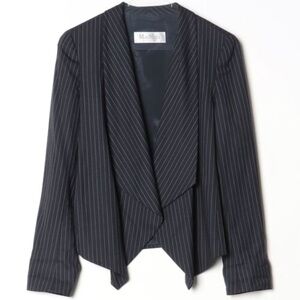 MaxMara Navy Pinstripe Women's Blazer